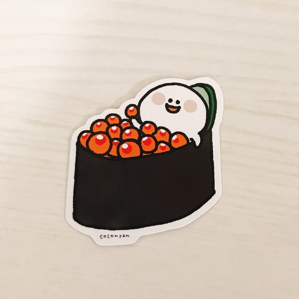 いくらまみれステッカー