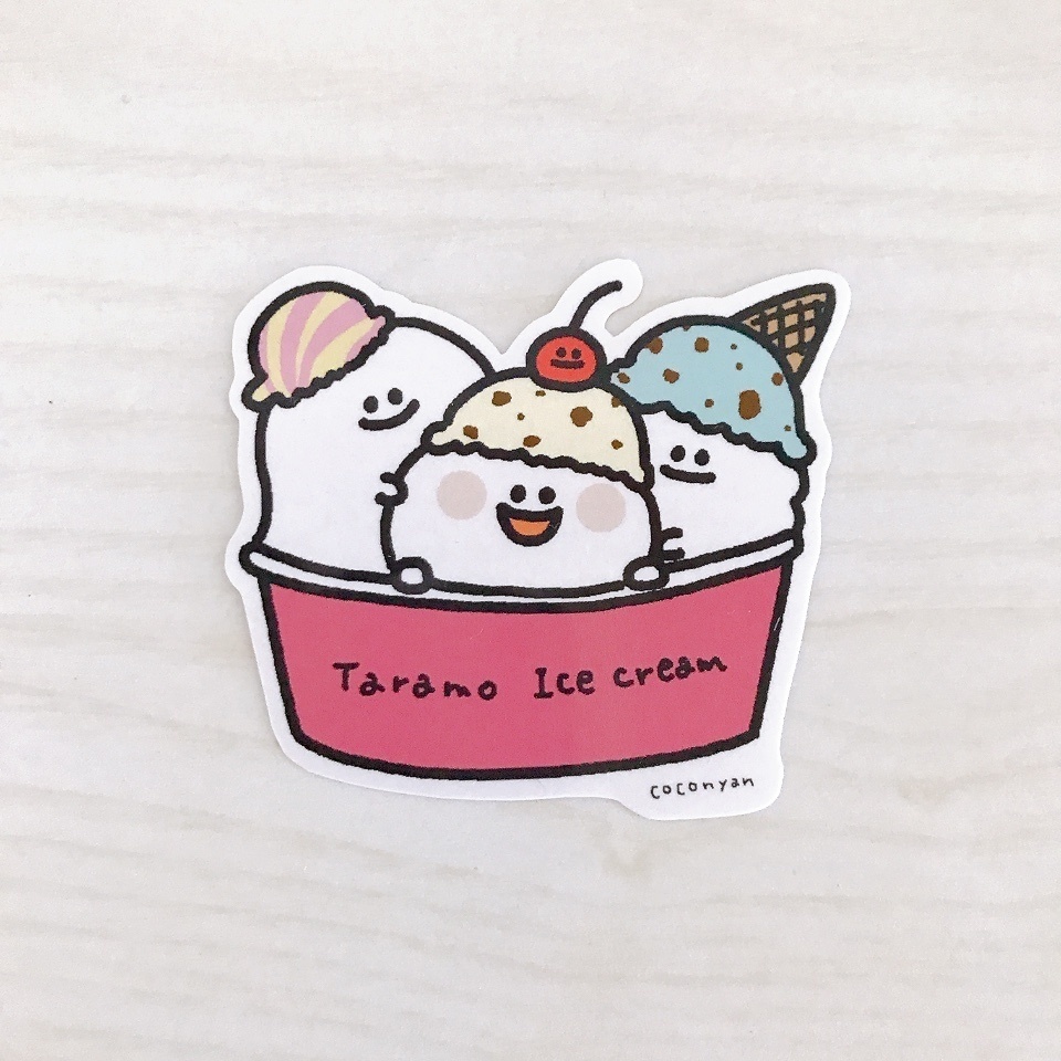 たらもちゃんアイスクリーム🍨ステッカー