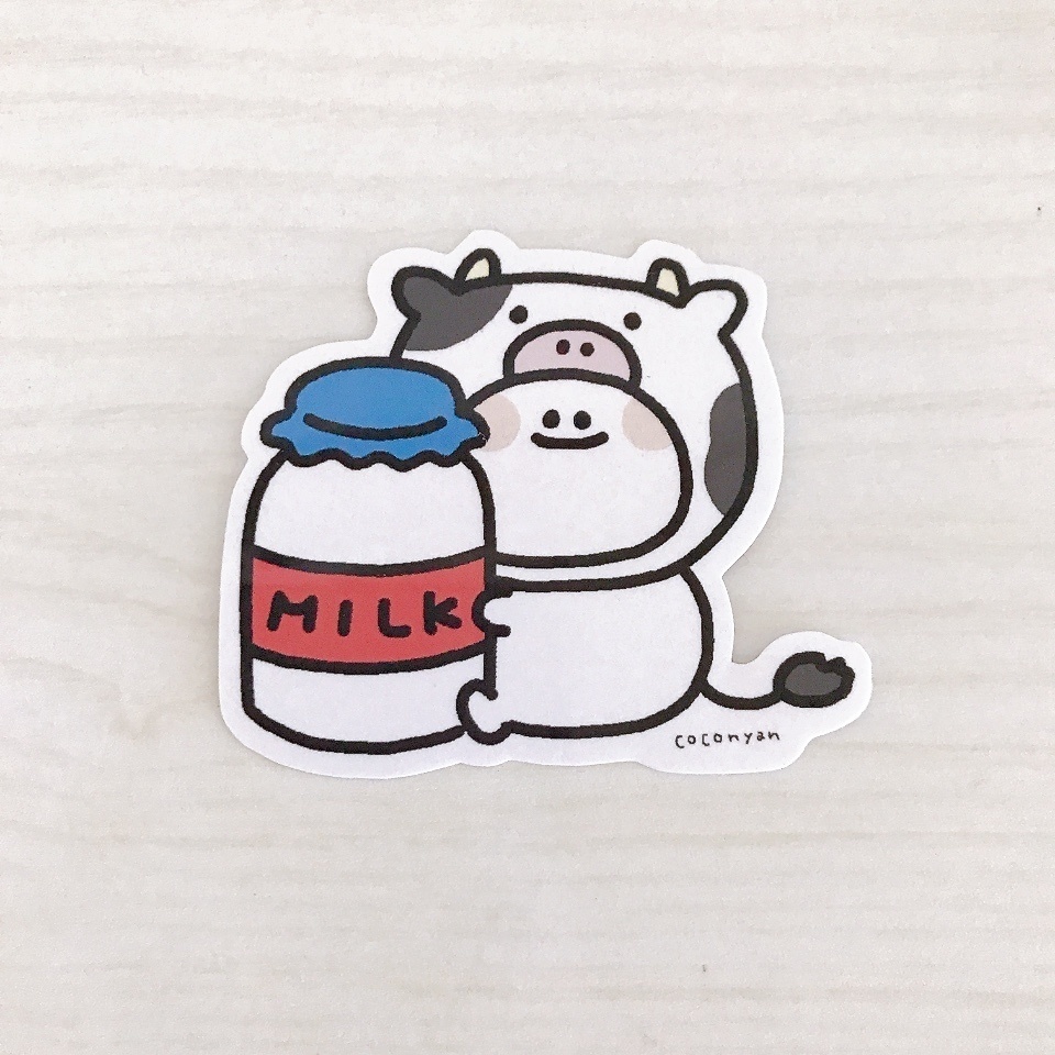 ミルクよ、ステッカー🥛🐮