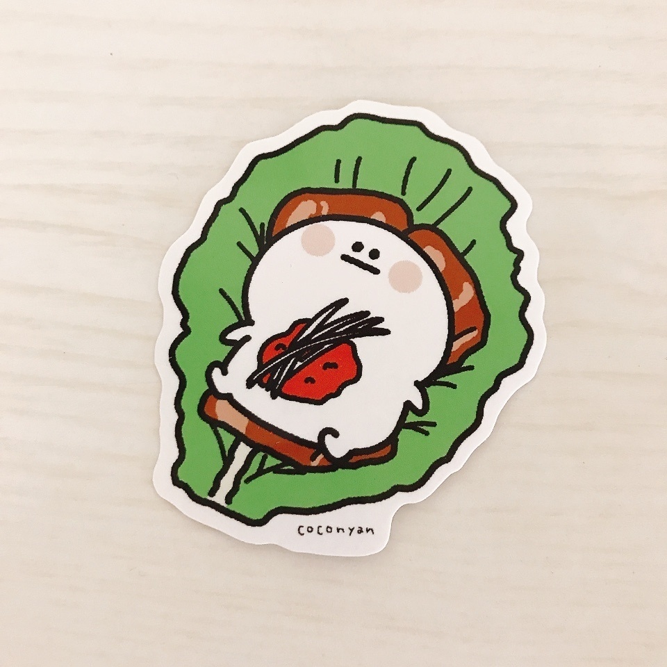 やさしく巻いてほしいたらもちゃんステッカー🥩