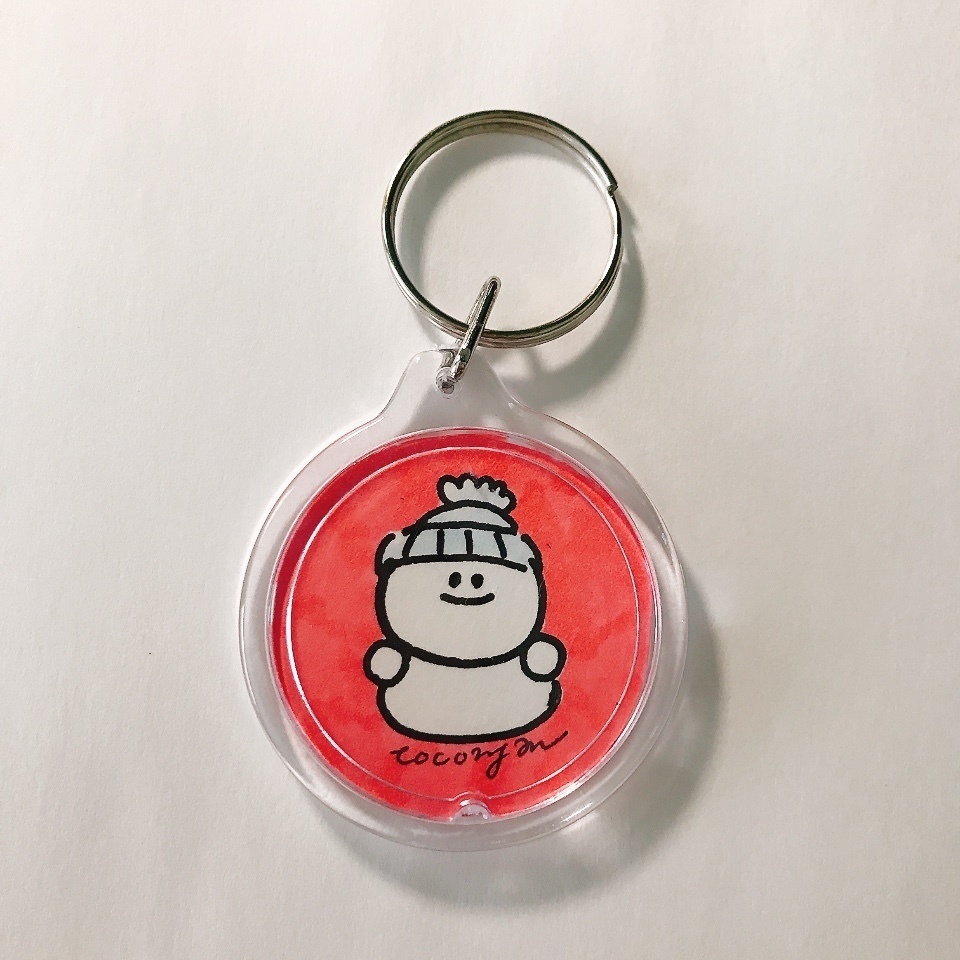 【手描きアクリルキーホルダー】おばけちゃんとさむさむちゃん