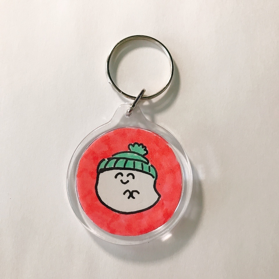 【手描きアクリルキーホルダー】おばけちゃんとさむさむちゃん