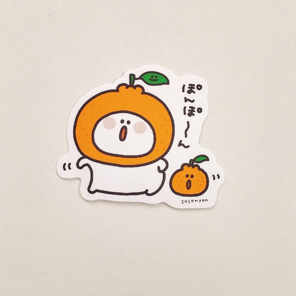 デコポンポーンステッカー🍊［SFF-0007］