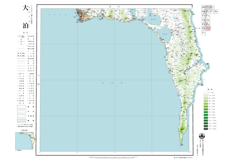 樺太庁陸地測量部　二十万分の一架空樺太地勢図5葉セット　BOOTH