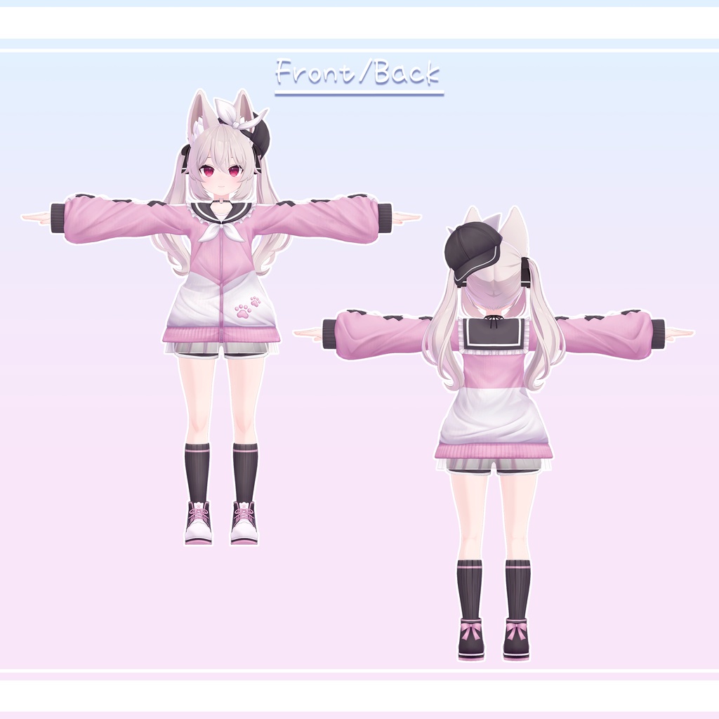 【8アバター対応】衣装モデル『セーラージャージ』