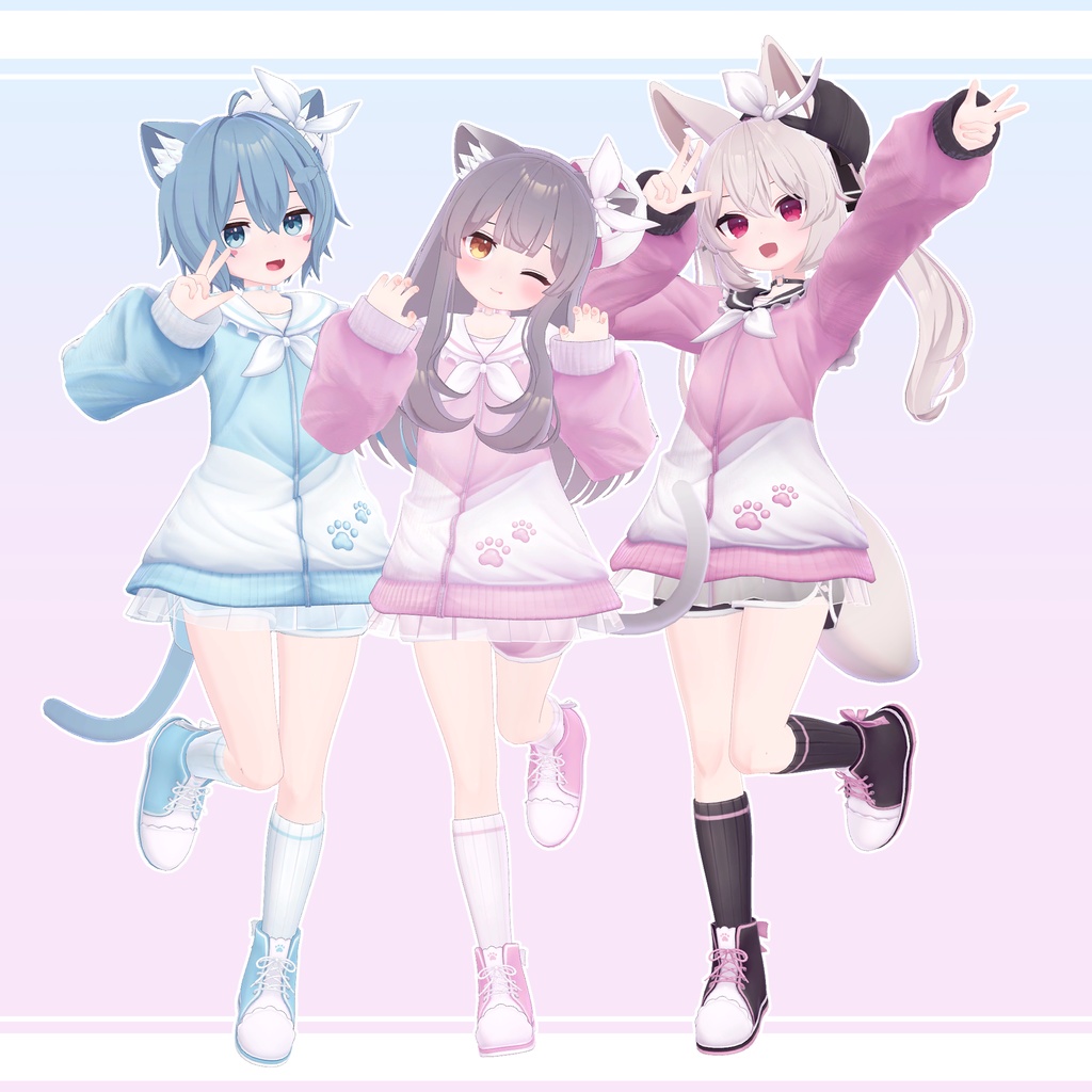 【8アバター対応】衣装モデル『セーラージャージ』