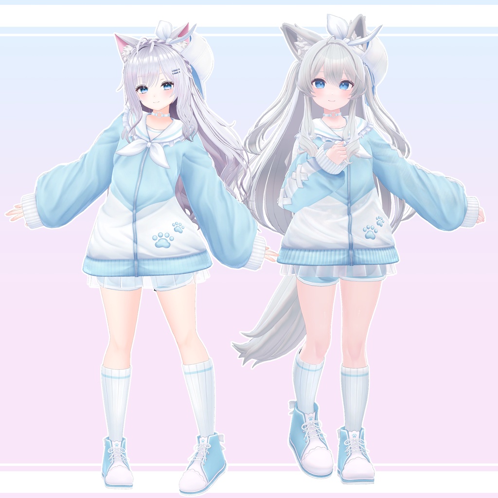 【8アバター対応】衣装モデル『セーラージャージ』