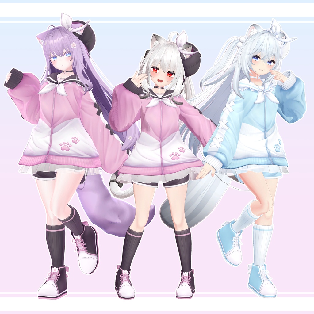 【8アバター対応】衣装モデル『セーラージャージ』