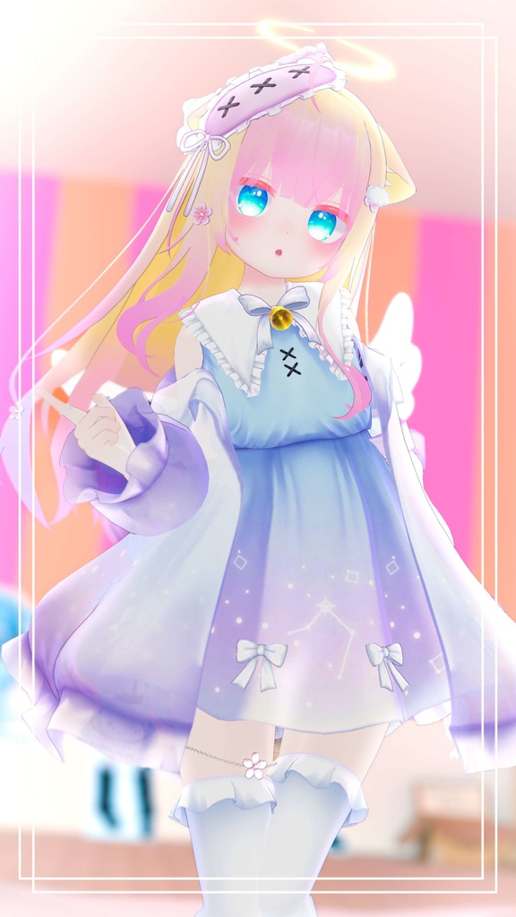 【18アバター対応】衣装モデル『ゆめいろワンピース』