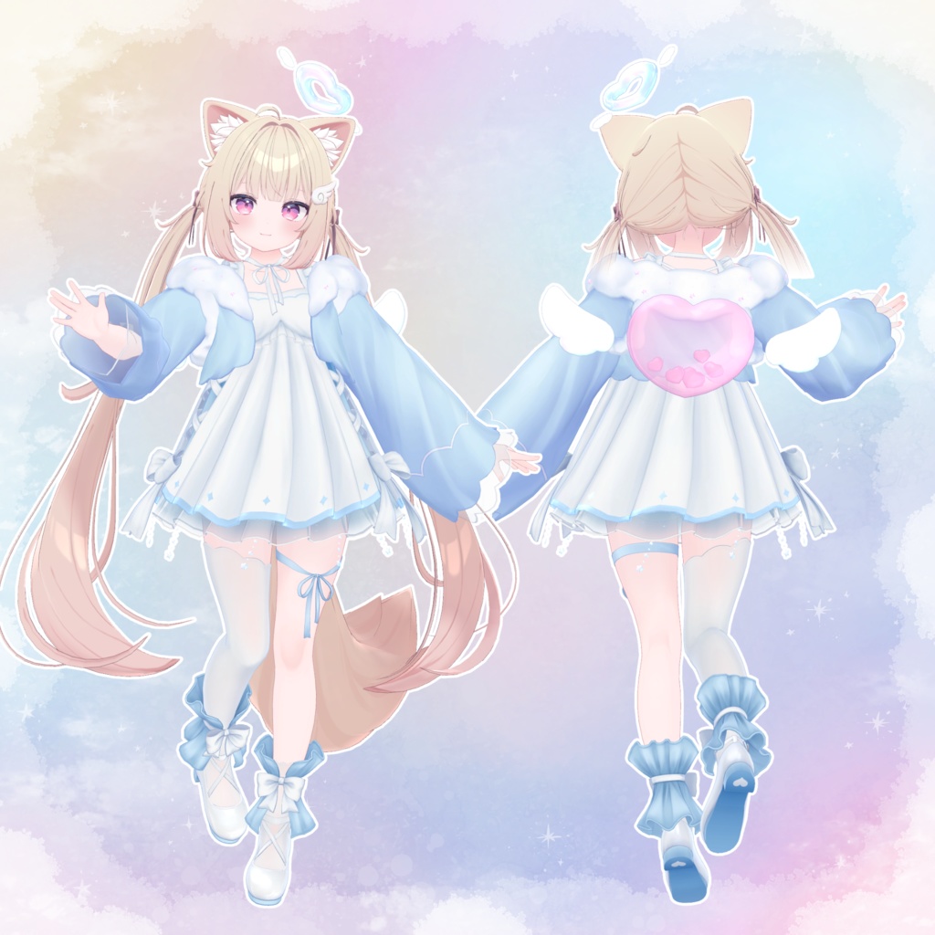 【13アバター対応】衣装モデル『ましゅまろてんし』