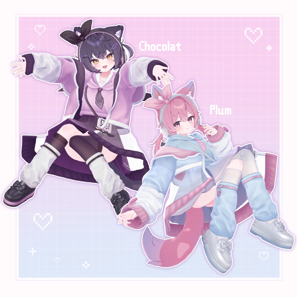 【14アバター対応】衣装モデル『ピクセルポップ』