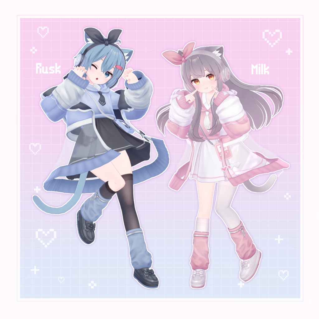 【13アバター対応】衣装モデル『ピクセルポップ』