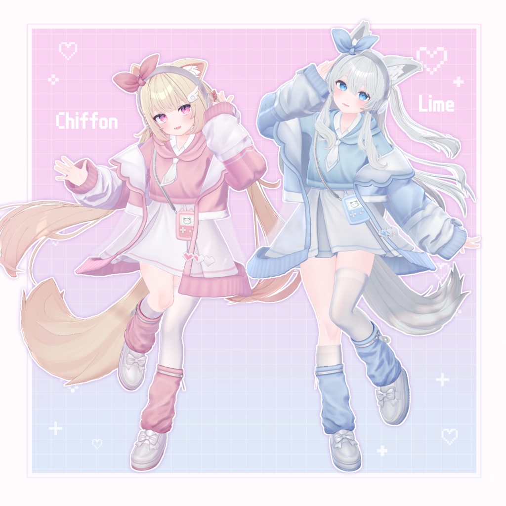 【13アバター対応】衣装モデル『ピクセルポップ』