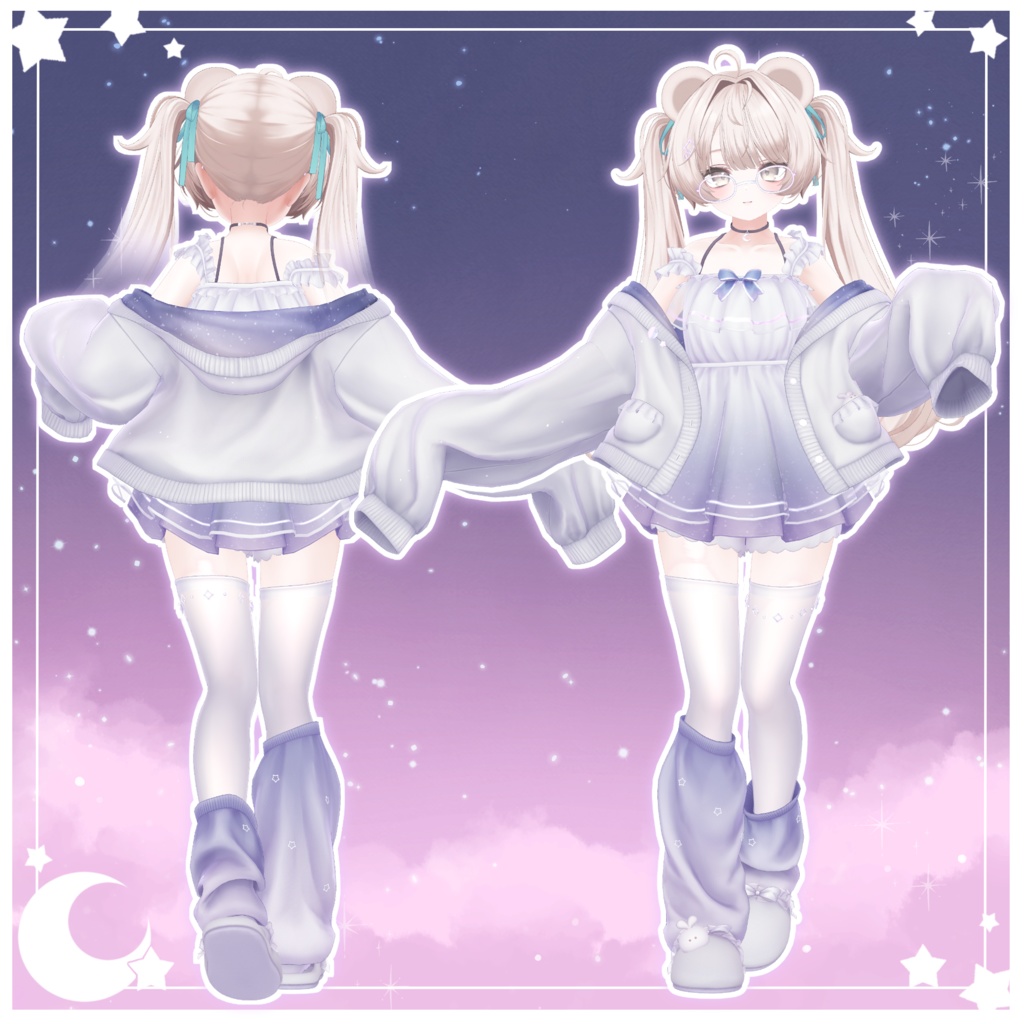 【13アバター対応】衣装モデル『ミルキーチル』