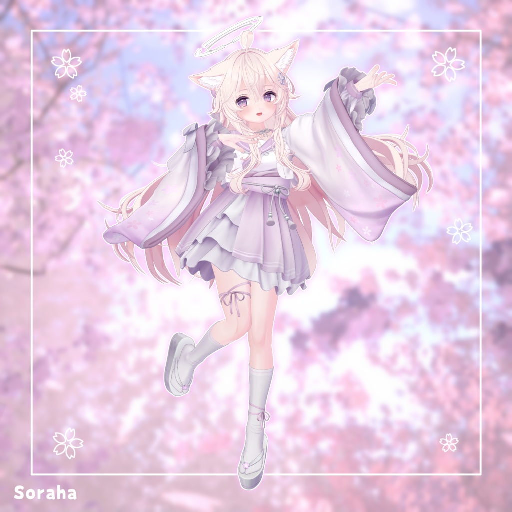 【19アバター対応】衣装モデル『和桜セーラー』