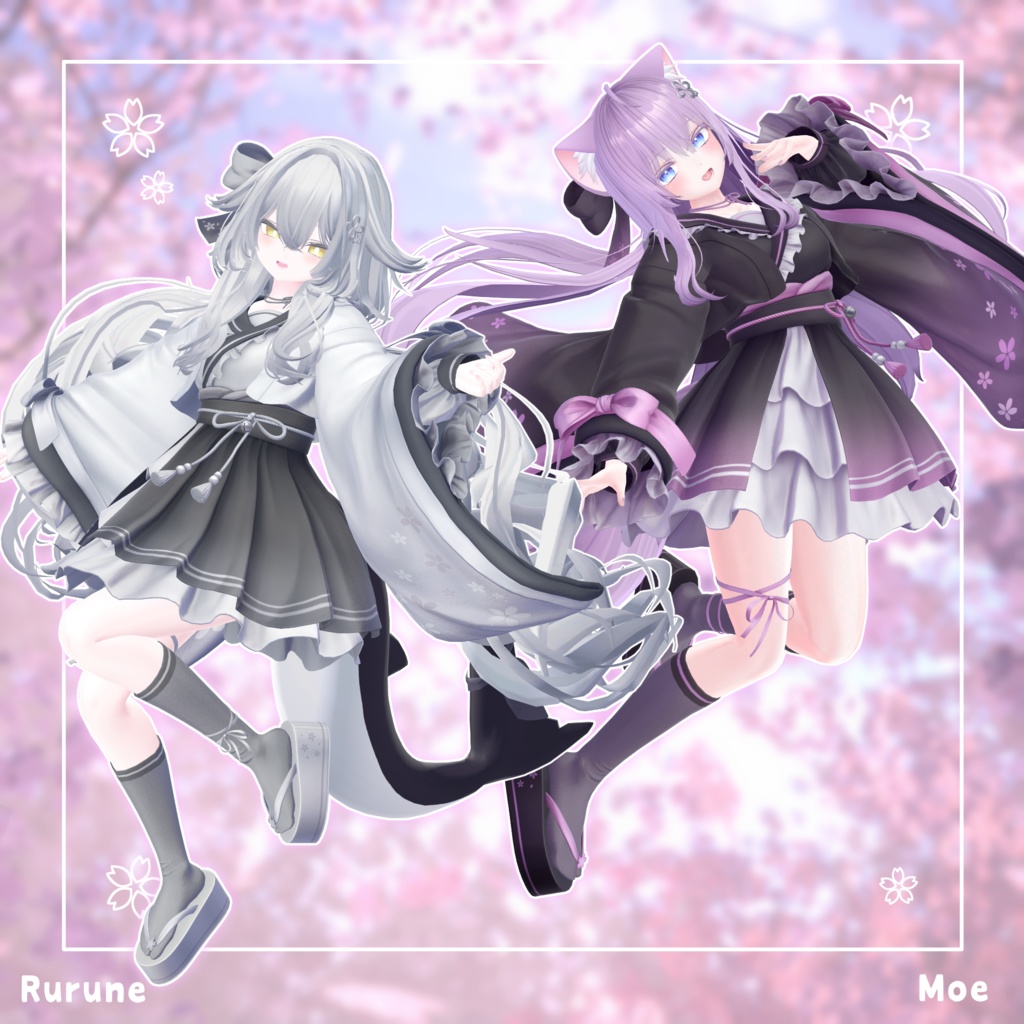 【19アバター対応】衣装モデル『和桜セーラー』