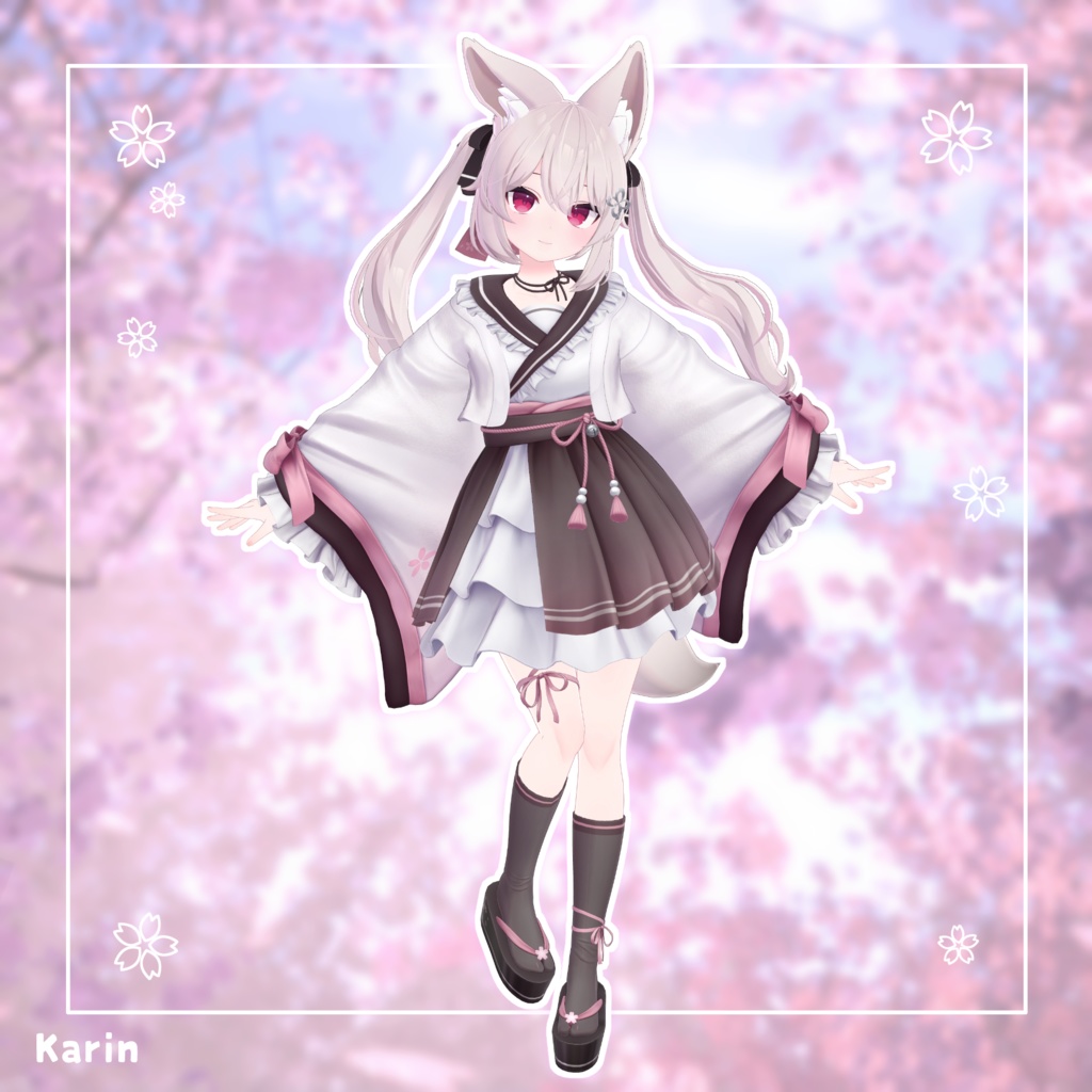 【15アバター対応】衣装モデル『和桜セーラー』