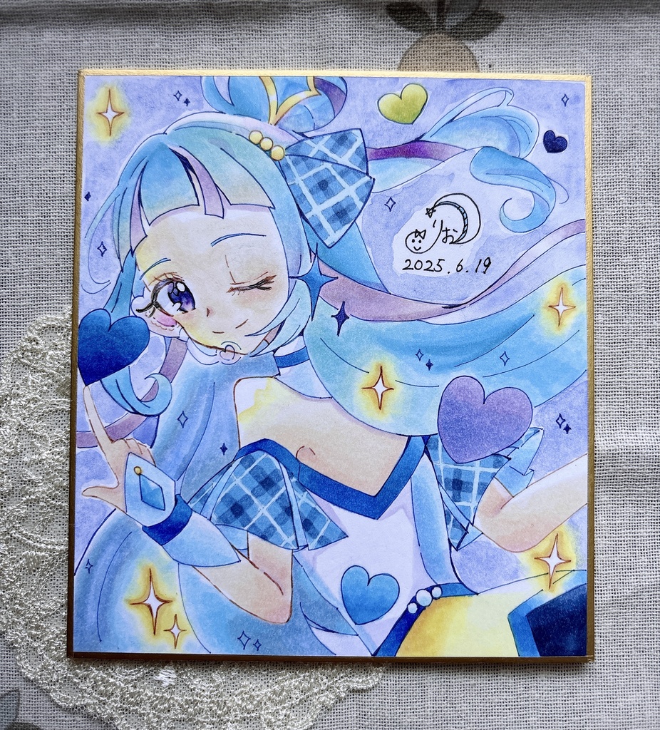 【原画】色紙(小):キュアウインク
