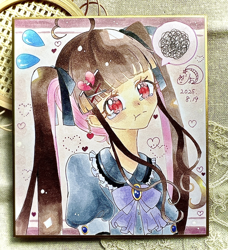 【原画】色紙(小):めんへら地雷ちゃん