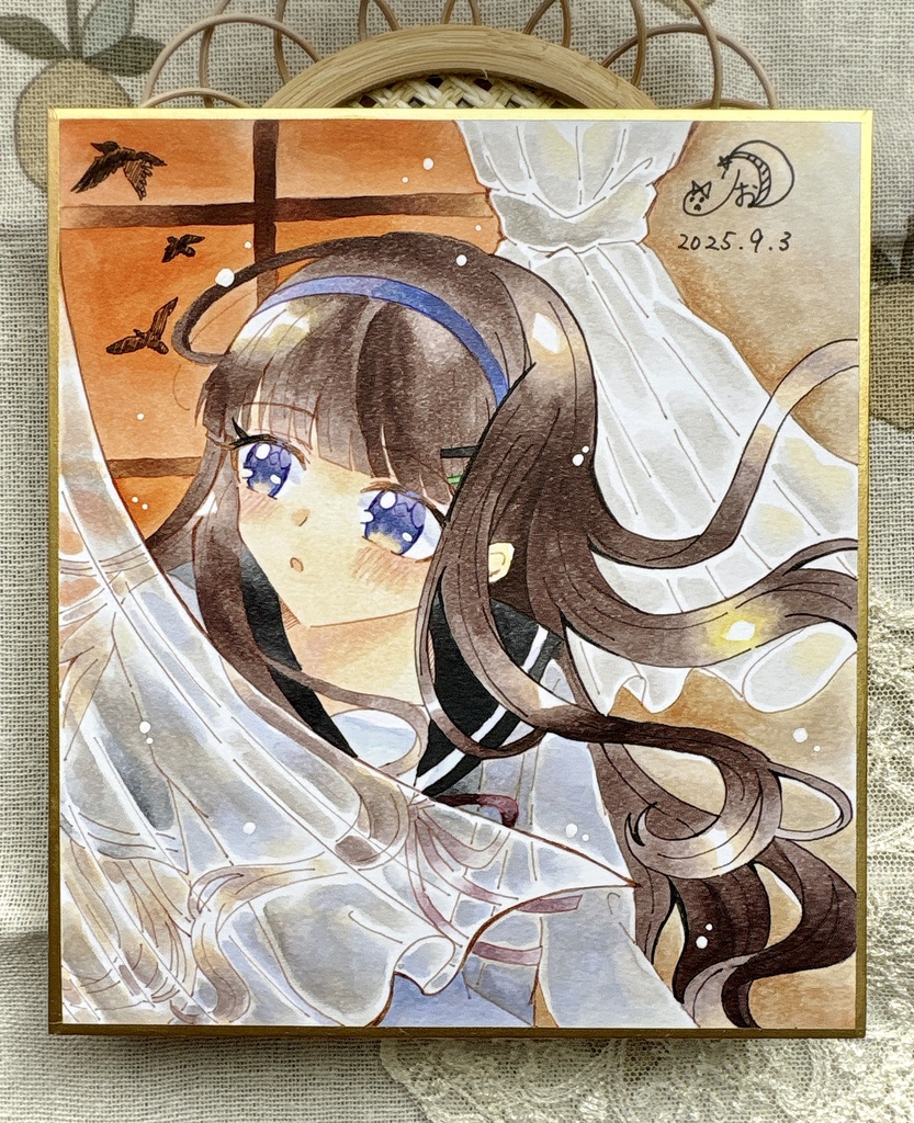 【原画】色紙(小):夕焼けちゃん