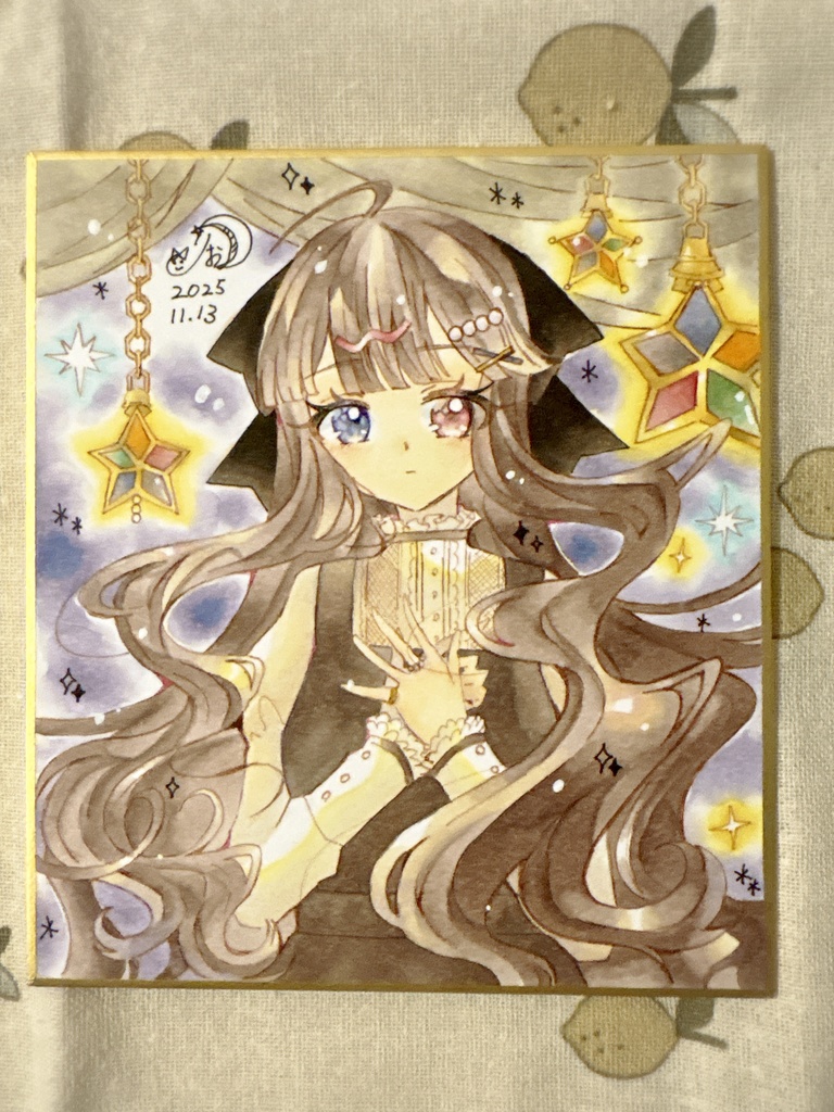 【原画】色紙(小):願う