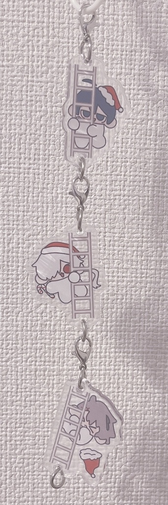 【受注】すてきなサンタさん梯子3連アクキー