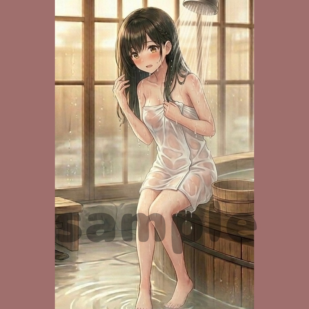 ひよりの湯浴み♡タペストリー