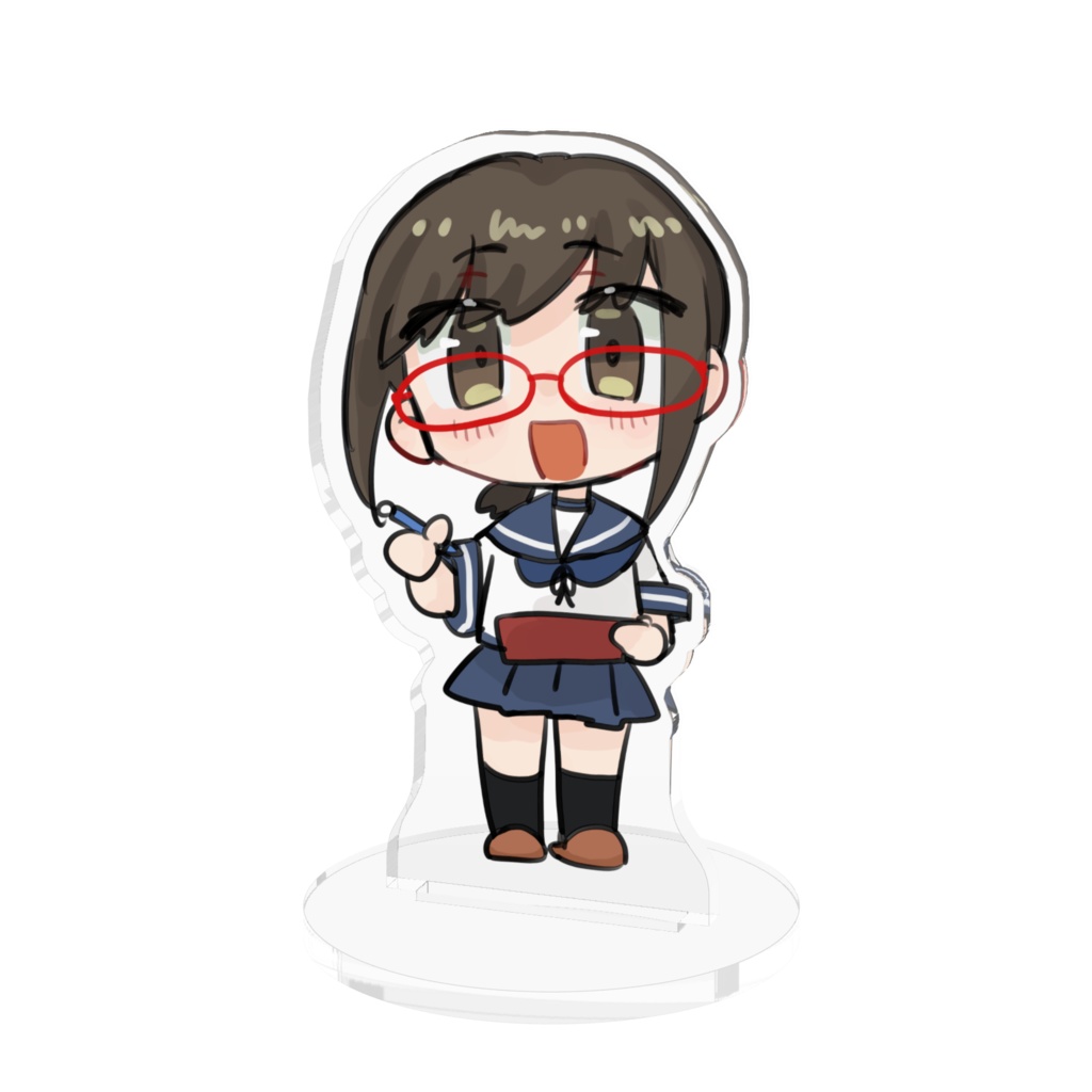 めがねアクスタ　赤ぶち吹雪