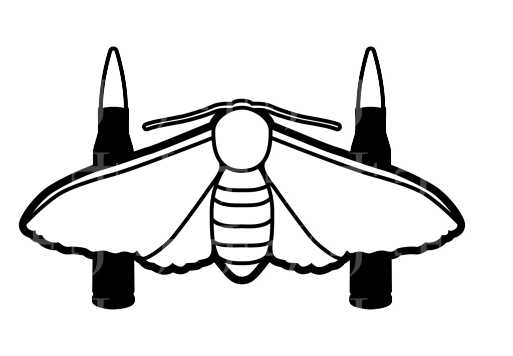 Moth Bullet PNG transparent Vector tattoo VRchat avatar VROID