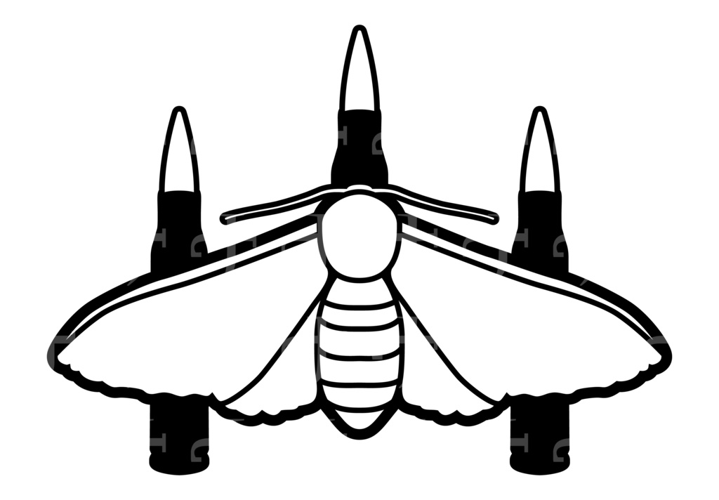 Moth Bullet PNG transparent Vector tattoo VRchat avatar VROID