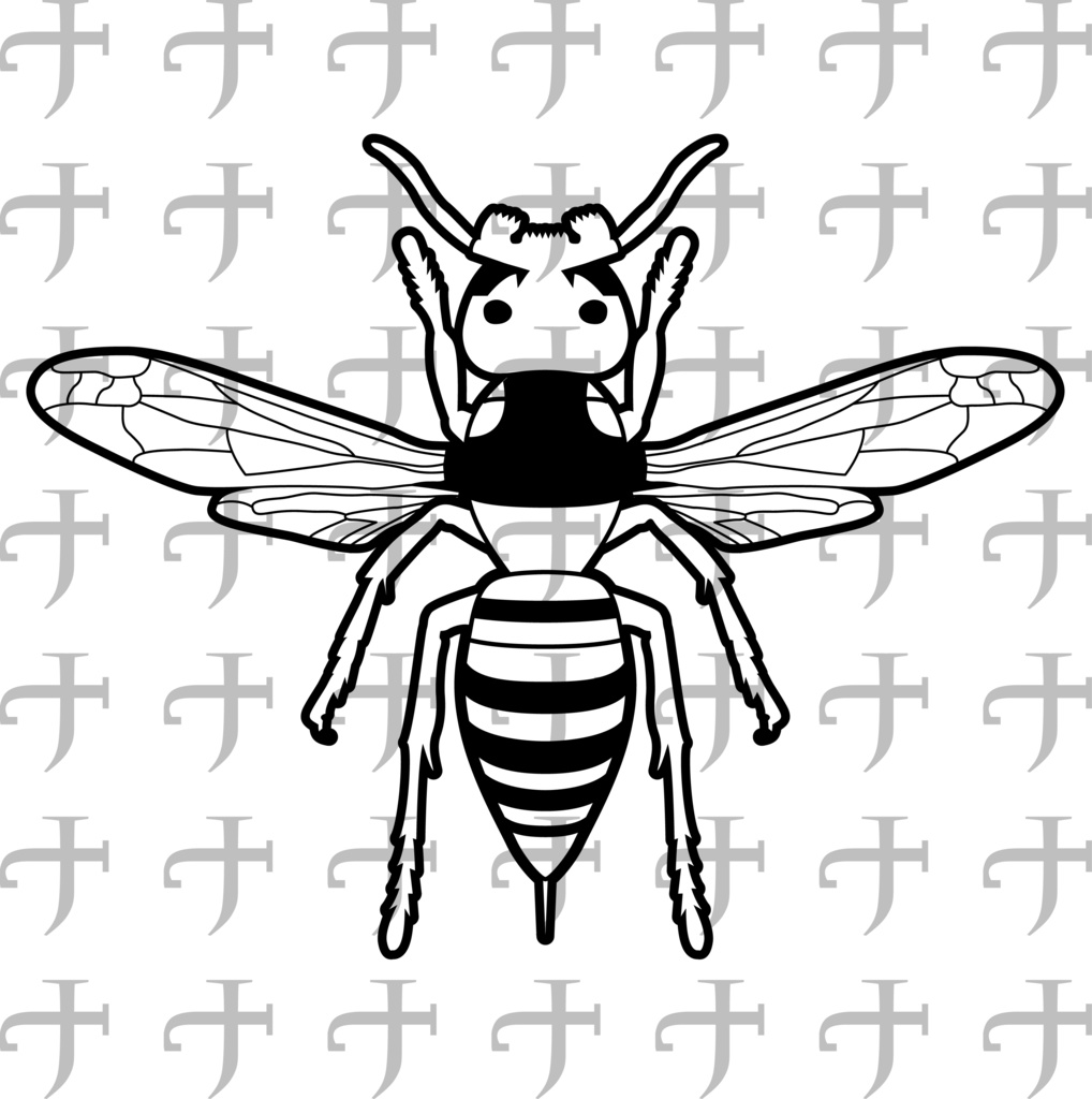 Giant Hornet Wasp PNG transparent Vector tattoo VRchat avatar VROID