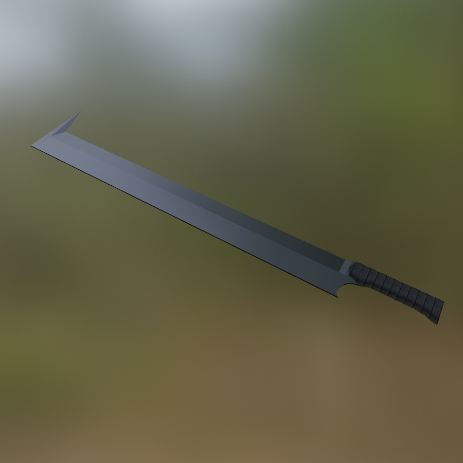 Uruk Hai Orc Steel Sword Scimitar LOTR Blacksmith 3D Blender FBX VRCHAT PROP