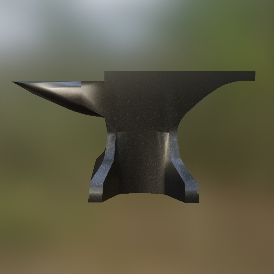 Anvil Cast Iron Blacksmith Furniture Old Medieval 3D Blender FBX VRCHAT PROP