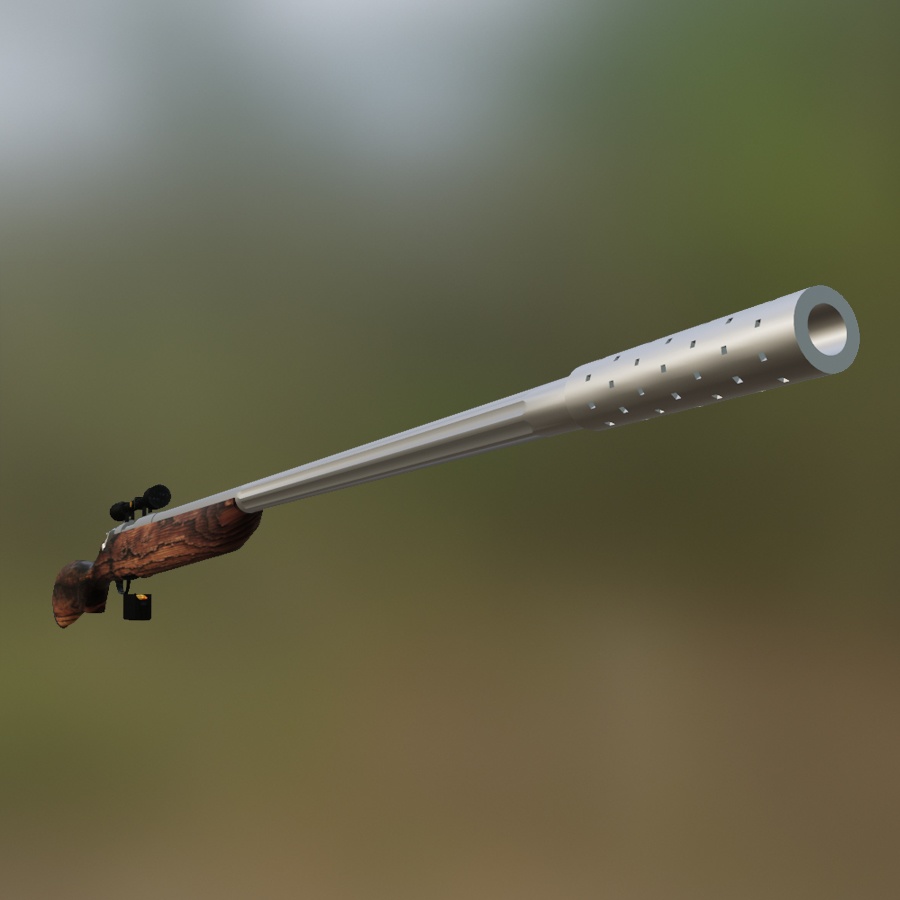 Rifle 30.06 Carbine Gun Sniper Weapon Firearm Hunt Hunting Hunter Shooting Weaponsmith Gunsmith Steel Wood Bullet Ammo Projectile Gunpowder 3D Blender FBX VRCHAT PROP