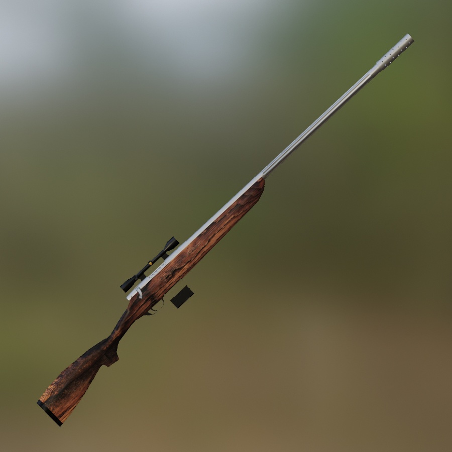 Rifle 30.06 Carbine Gun Sniper Weapon Firearm Hunt Hunting Hunter Shooting Weaponsmith Gunsmith Steel Wood Bullet Ammo Projectile Gunpowder 3D Blender FBX VRCHAT PROP