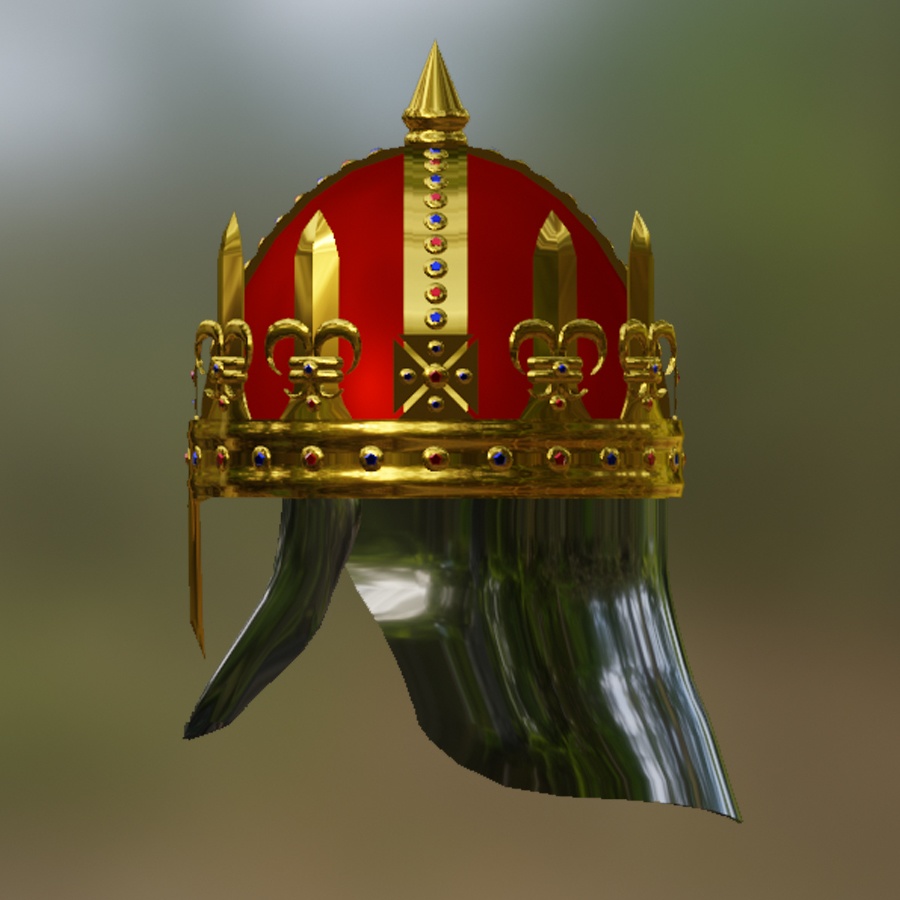 Crown King Helmet Medieval Diablo 2 Blacksmith Steel Armor