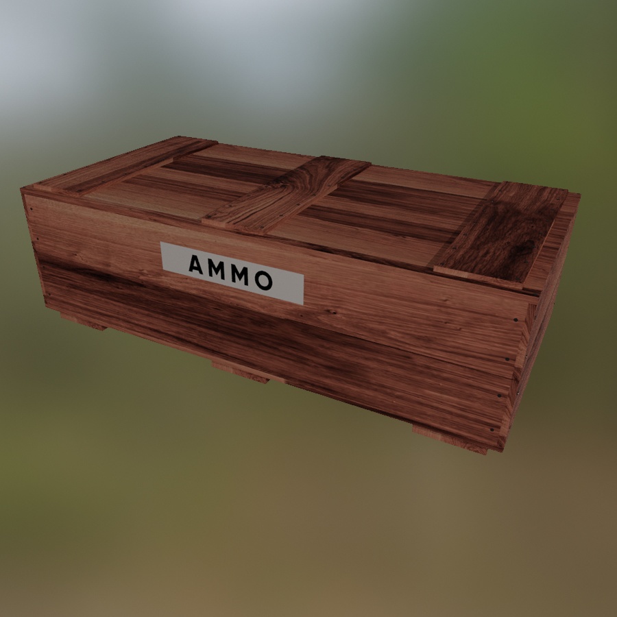 Military Care Package PACK Supply Crate Parachute Ammo Meds MRE Wooden Boxes TAG Pallet Smoke Grenade Signal 3D Blender FBX VRCHAT PROP