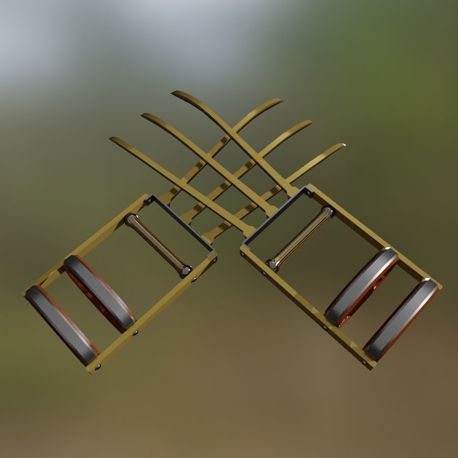 Claws Cestus Talons Weapon Steel Leather Medieval Blacksmith Melee 3D Blender FBX VRCHAT PROP