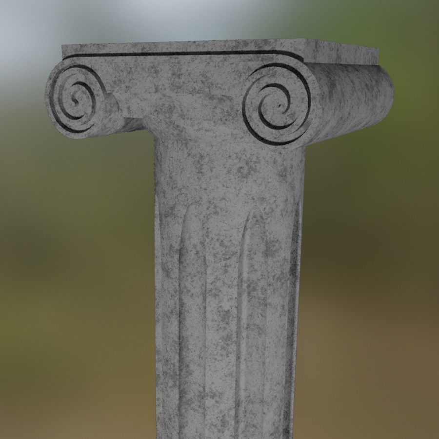 Columns Pillar Stone Limestone Concrete Roman Greek Greece Rome Building 3D Blender FBX VRCHAT PROP