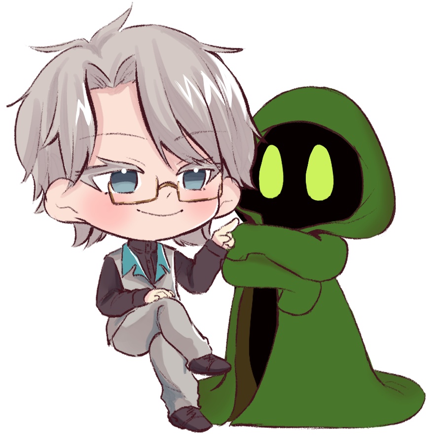 声ムダコラボステッカー『さとこ&よろずや』