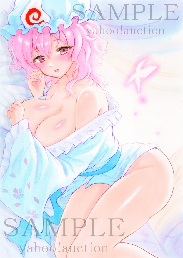 【西行寺 幽々子】東方project 同人手描きイラスト 原画 幽々子様