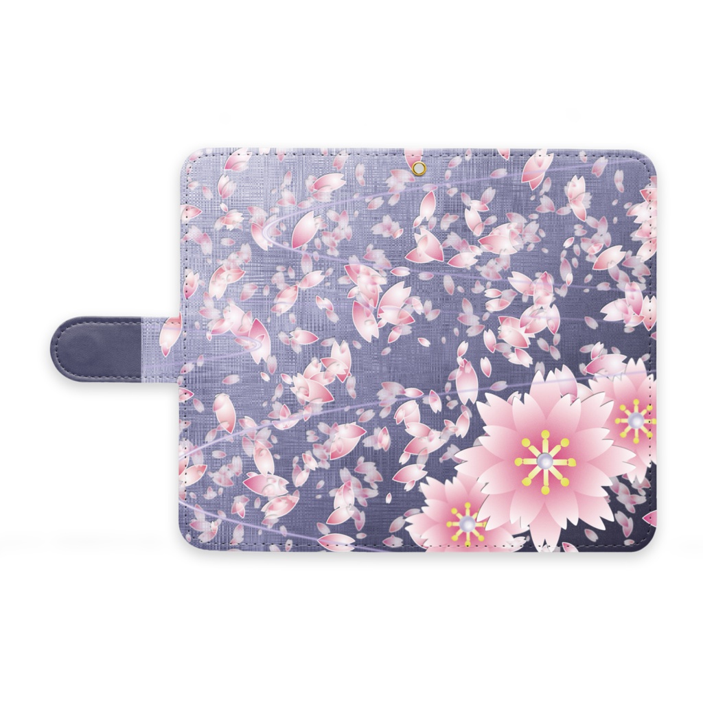夜桜 Android 全機種対応 手帳型 スマホケース(An-1006)