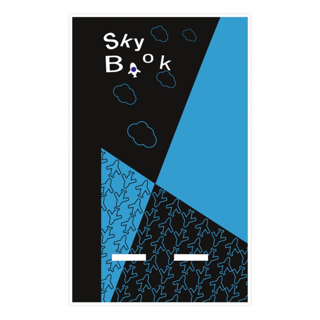 飛行機 ブック柄 アクリルスマホスタンド (as-1004)