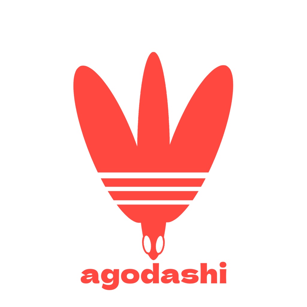 あごだしロゴTシャツ/赤ロゴ