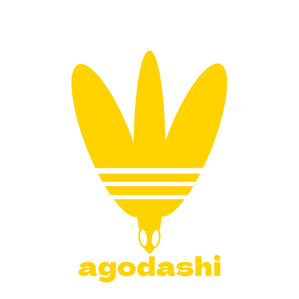 あごだしロゴTシャツ/黄ロゴ