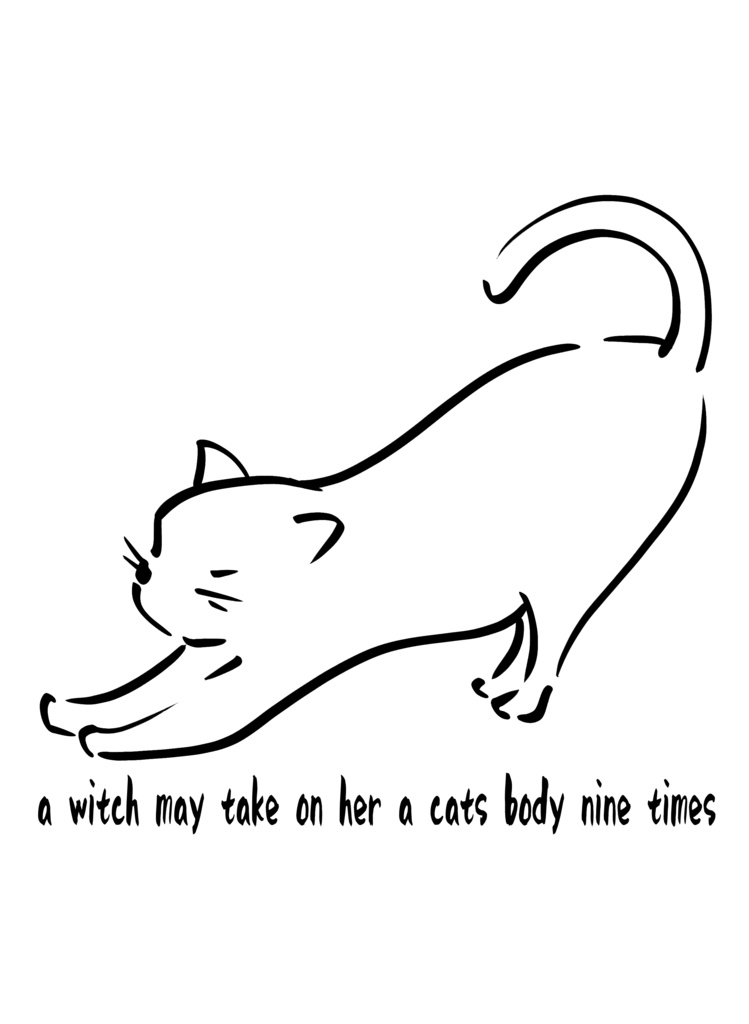 ねこT(a witch may take on her a cats body nine times)