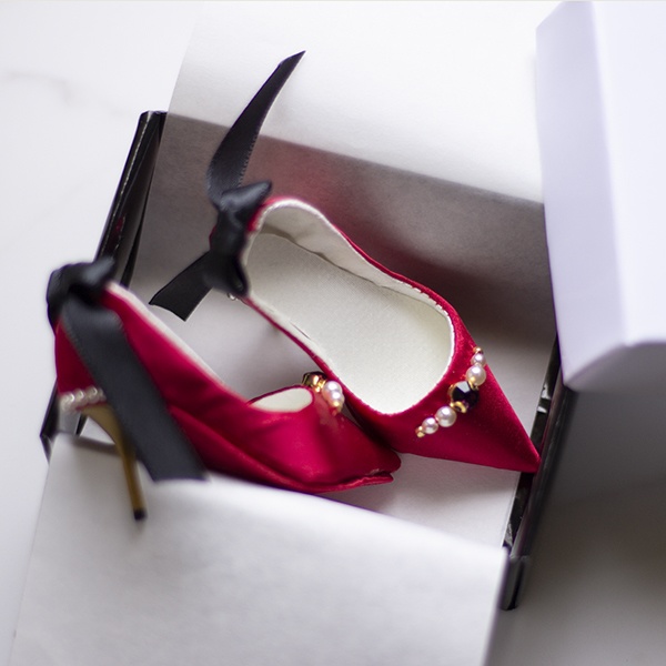 Back ribbon 1/3size doll shoes