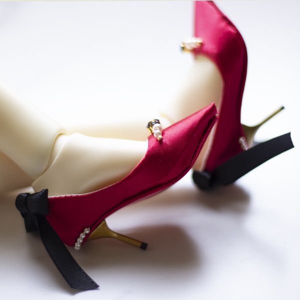 Back ribbon 1/3size doll shoes