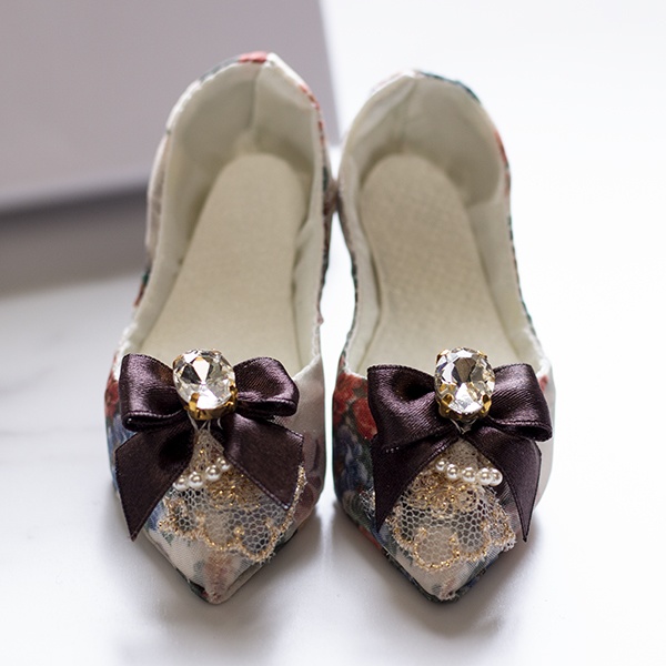 Antique flower 1/3size doll shoes