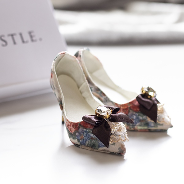 Antique flower 1/3size doll shoes